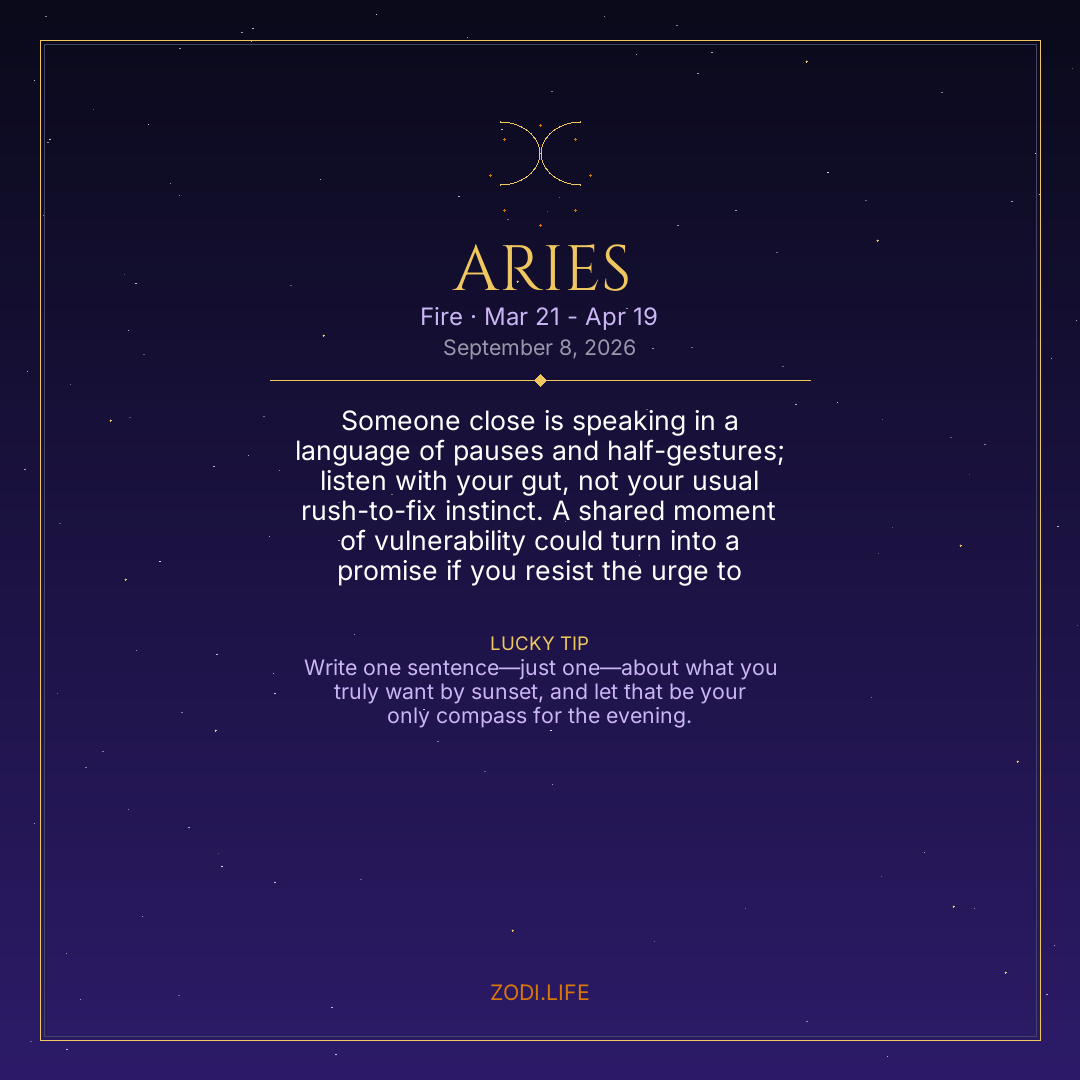 Aries Horoscope September 8, 2026
