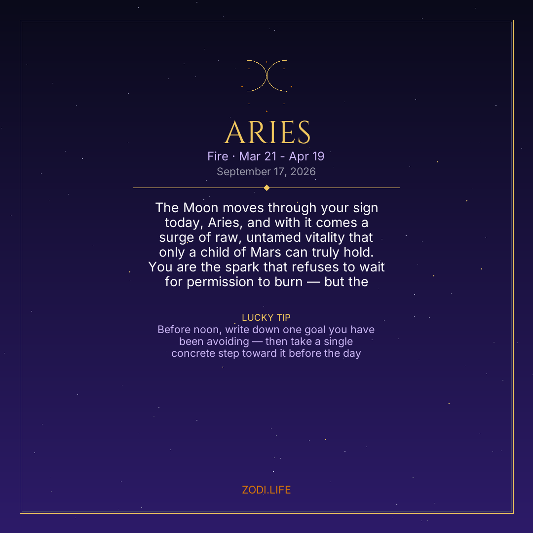 Aries Horoscope September 17, 2026