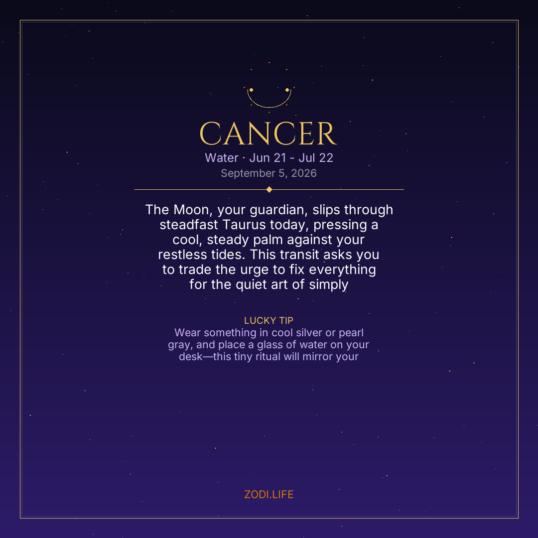 Cancer Horoscope September 5, 2026