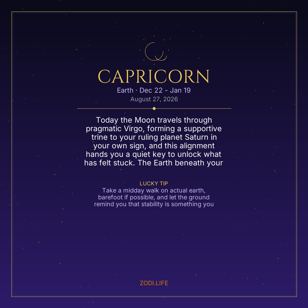 Capricorn Horoscope August 27, 2026