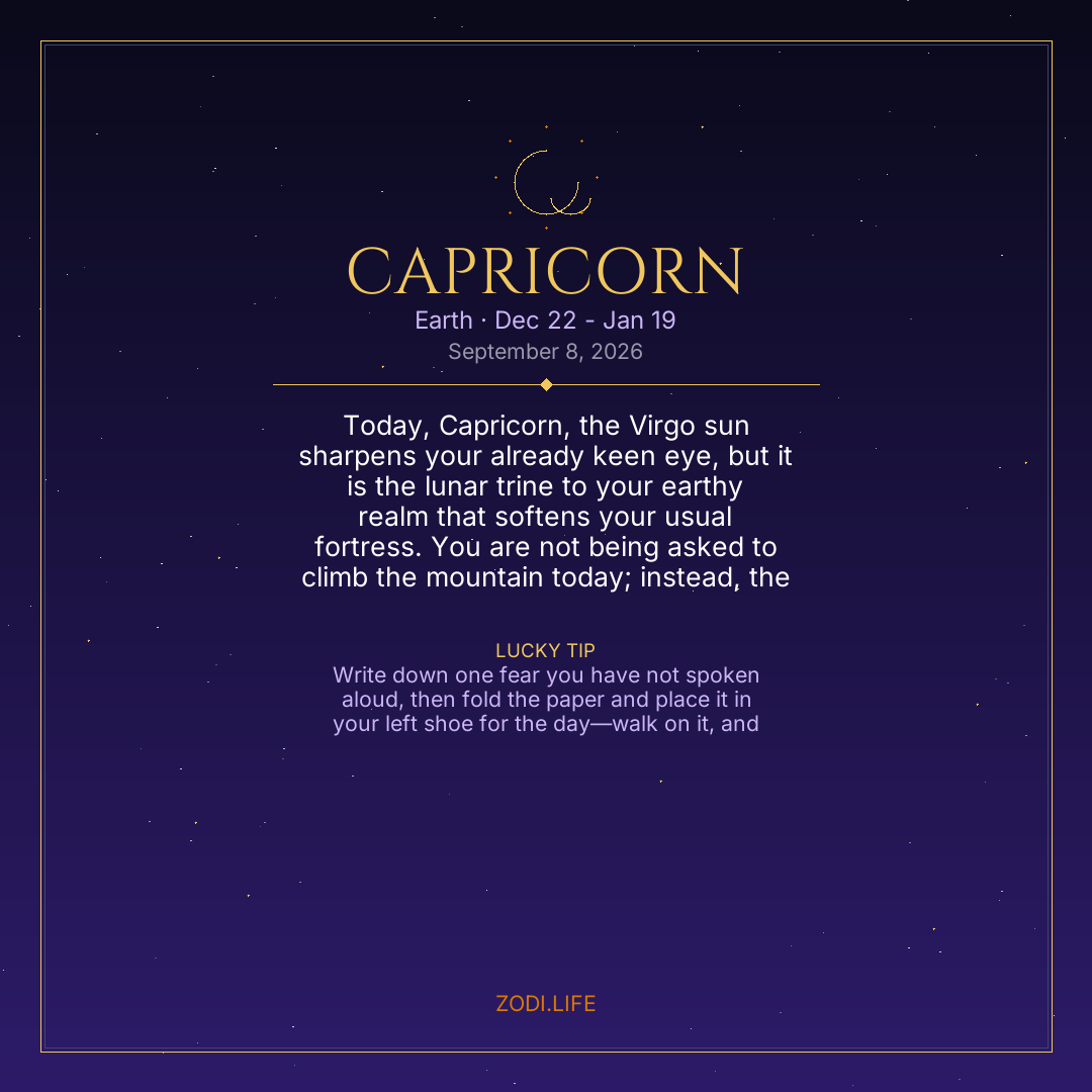 Capricorn Horoscope September 8, 2026