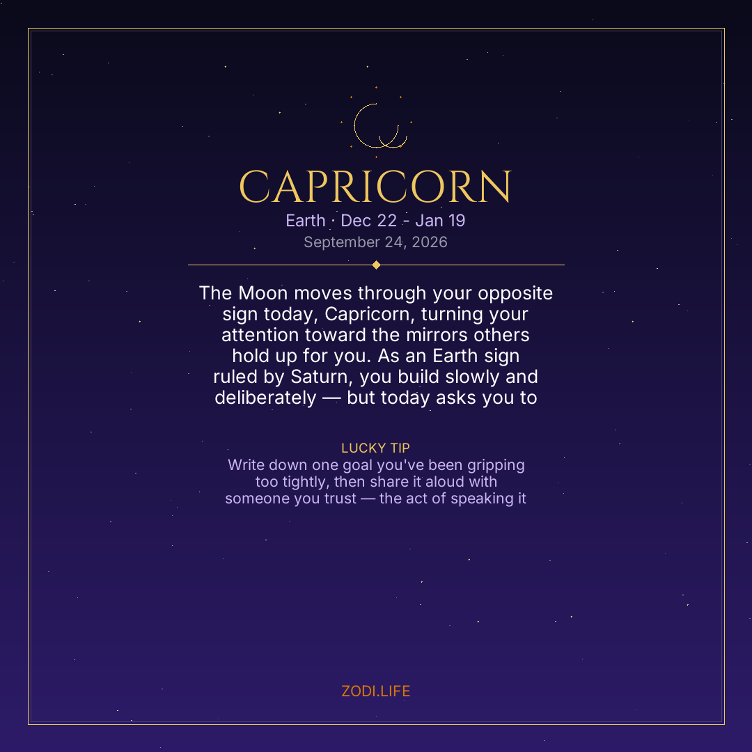 Capricorn Horoscope September 24, 2026