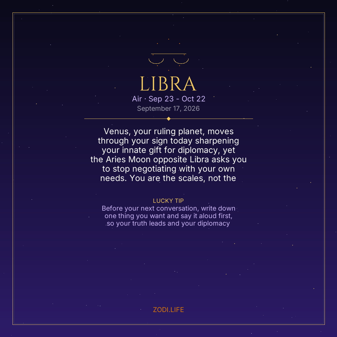 Libra Horoscope September 17, 2026