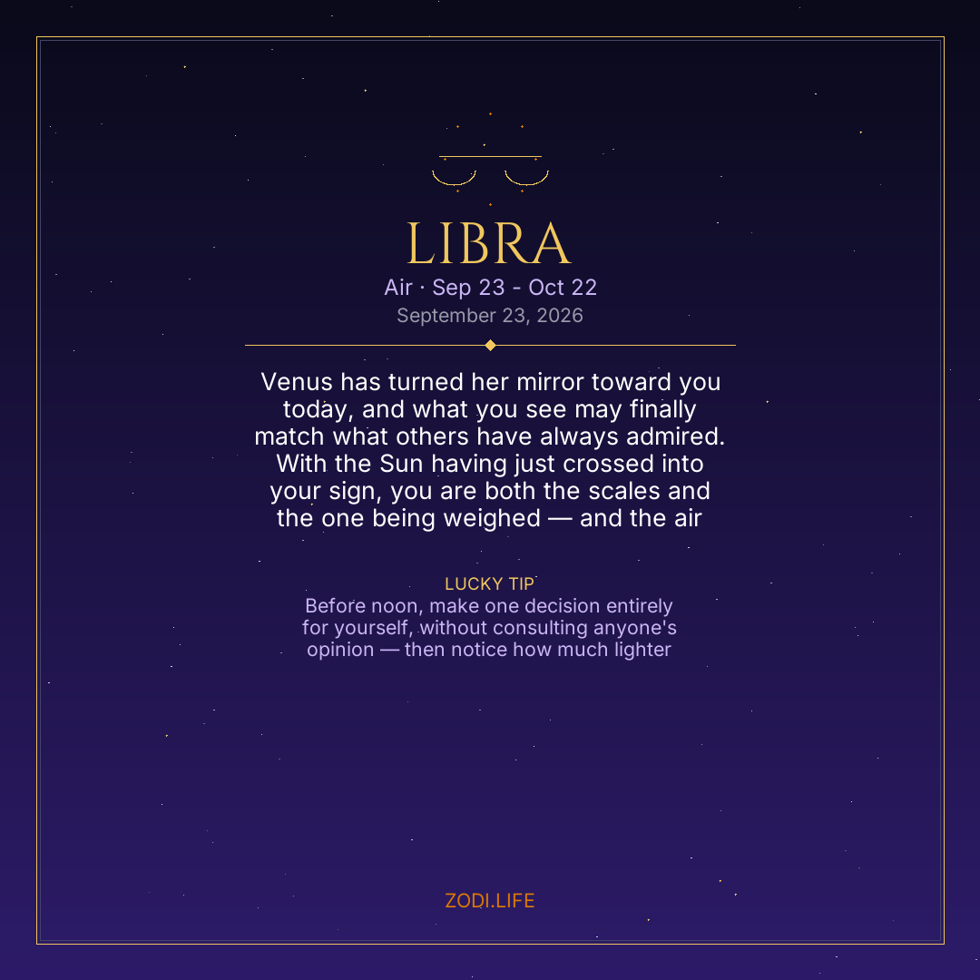 Libra Horoscope September 23, 2026