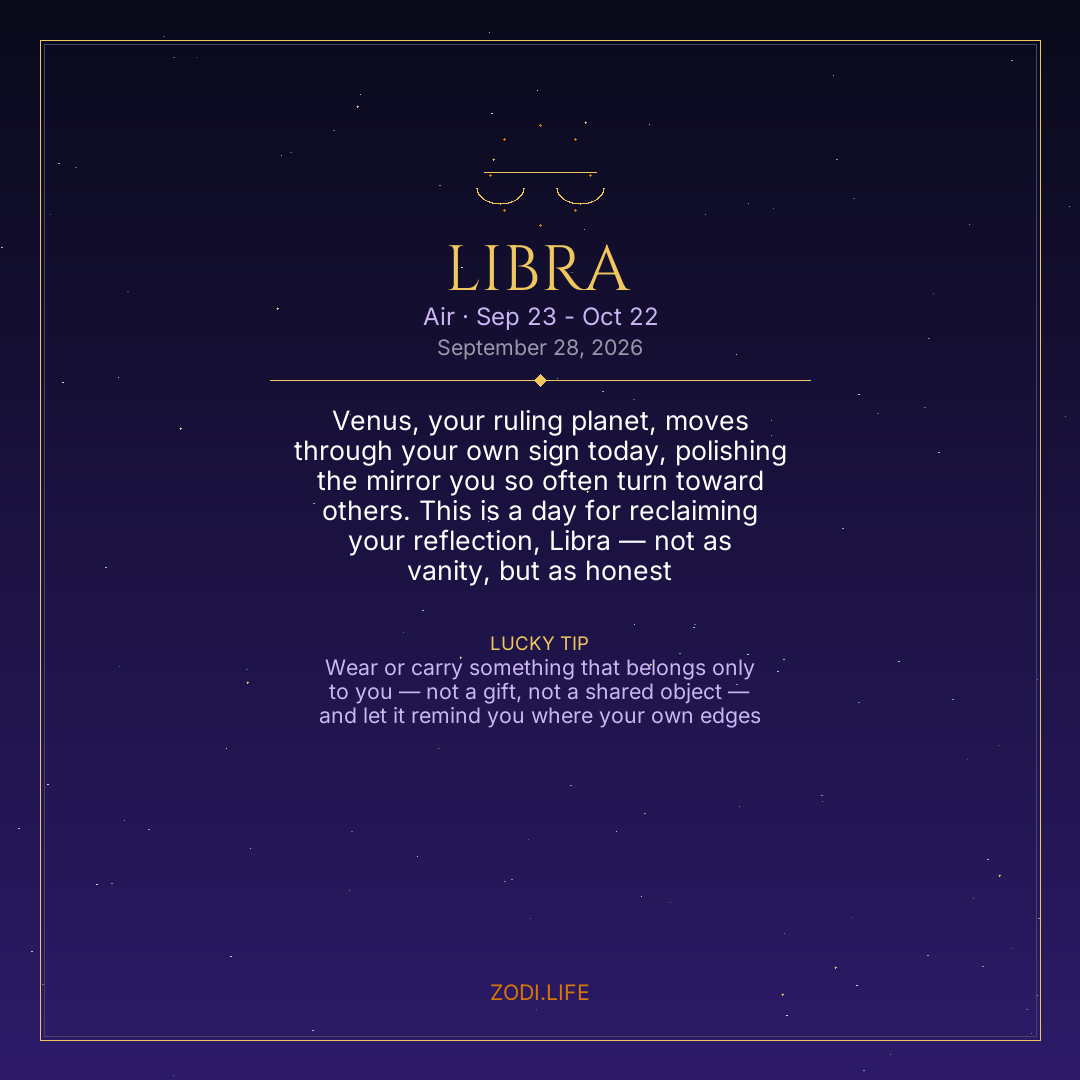 Libra Horoscope September 28, 2026