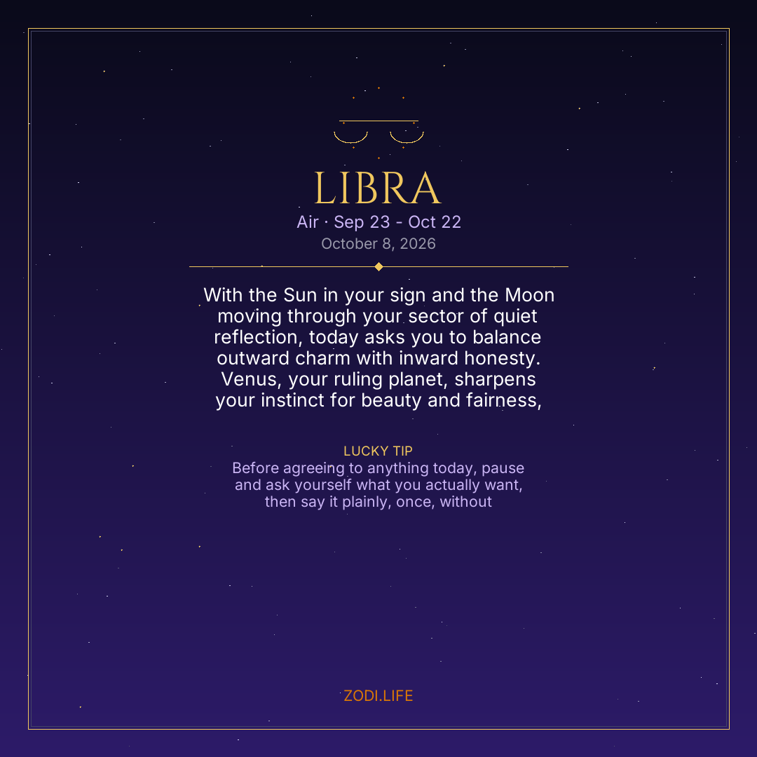 Libra Horoscope October 8, 2026