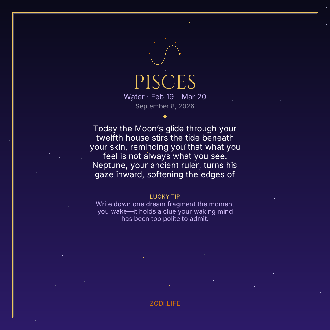 Pisces Horoscope September 8, 2026