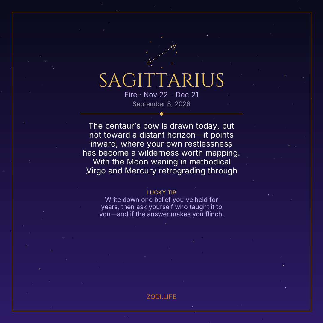 Sagittarius Horoscope September 8, 2026