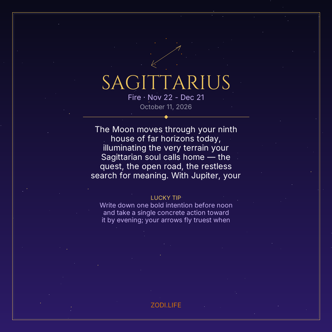 Sagittarius Horoscope October 11, 2026