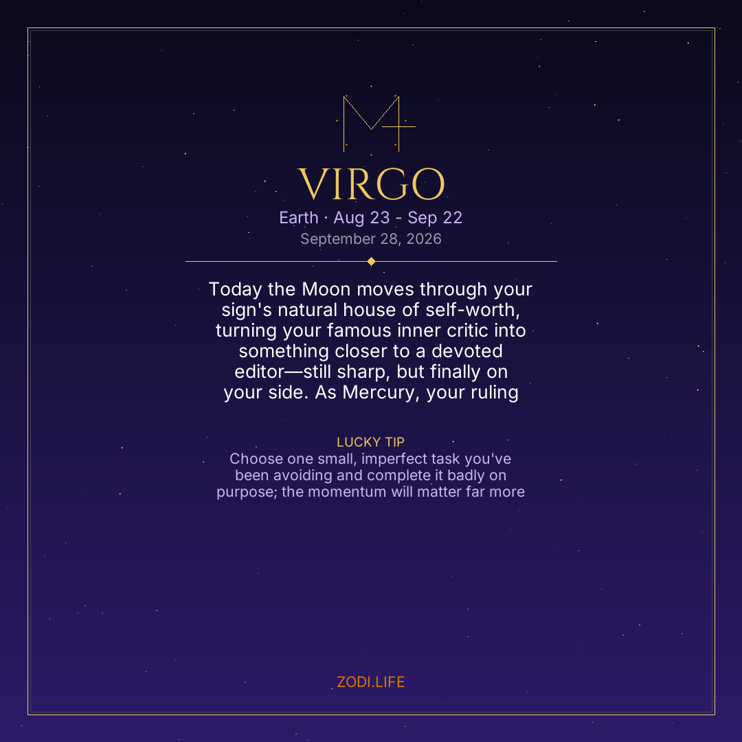 Virgo Horoscope September 28, 2026